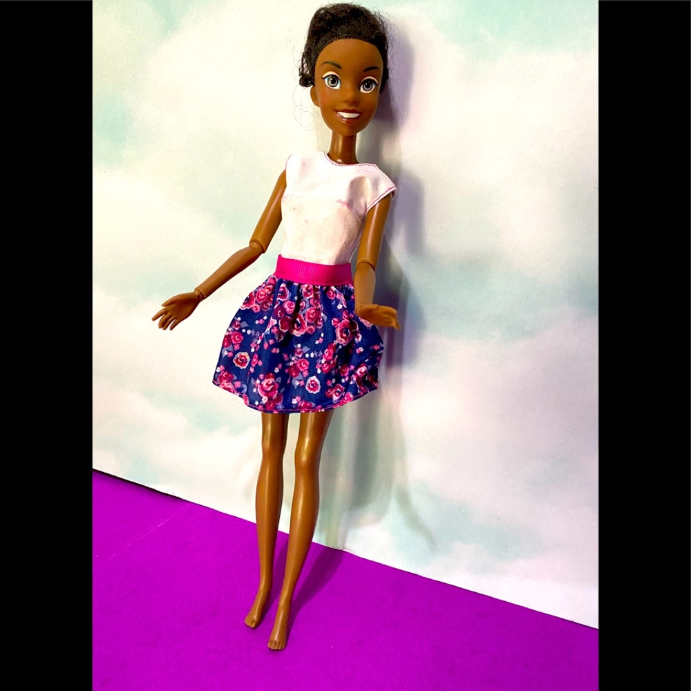 DISNEY COLLECTABLE PRINCESS TIANA PRINCESS AND THE FROG DOLL POSABLE  12”